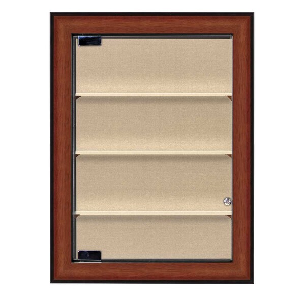 Indoor Enclosed Combo Board, 72"x36", Bronze Frame/Burgundy & Cork